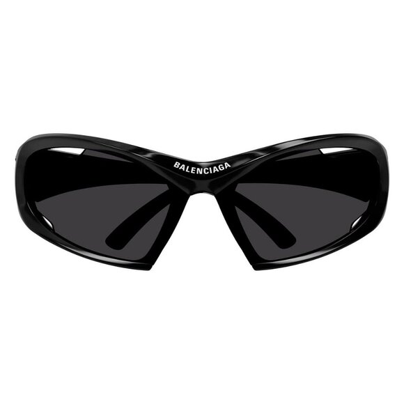 New Authentic  BALENCIAGA Extreme Black Semi Rimless Wraparound BB0318S 001 Sung - Picture 2 of 6